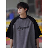 Men T Shirt Summer Retro Loose Heavy