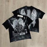 First Row T Shirts Y2K TRIBAL CROP TEE 2026 The latest fashion European and American trendy brand