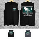 Amiri tank top flower diamond nameplate printing