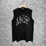 Amiri tank top with cracked letterprinting