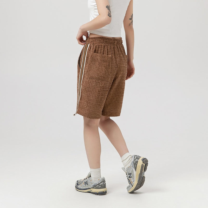 Unisex Shorts Retro Plaid Couple Loose