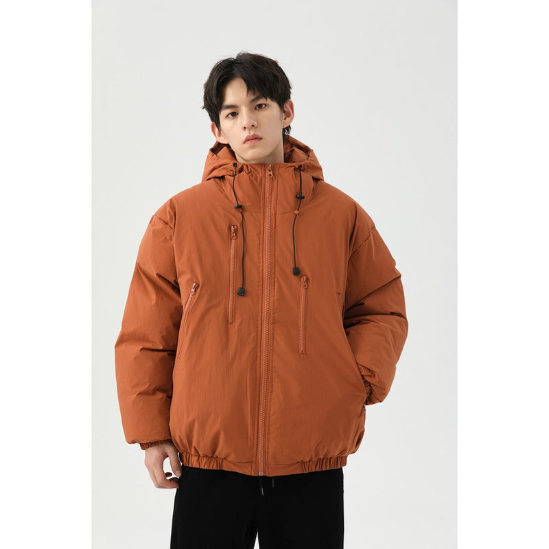 Unisex Coat Outdoor Hooded Padded Cotton Coat