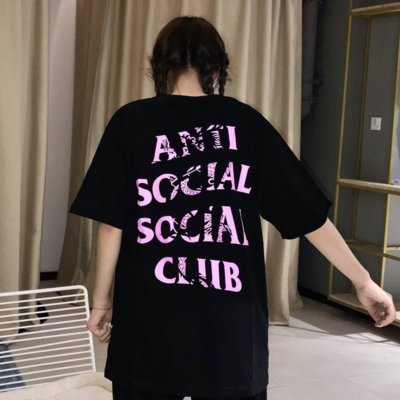 Anti Social Club T Shirt Summer Short Sleeve T-shirt