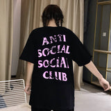 Anti Social Club T Shirt Summer Short Sleeve T-shirt