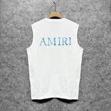 Amiri tank top splash paint simple letterprinting