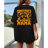 Oversized Football Mom Shirt : Women Funny Game Day Shirts