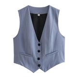 Women Vest Casual Slim Fit Vest Jacket