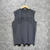 Amiri tank top cut out sun portrait printing