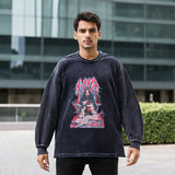 Mens Vintage Long Sleeve Shirt Casual Long Sleeve T-Shirt Men