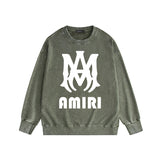 Amiri Distressed Sweatshirt Printed Trendy Pure Cotton