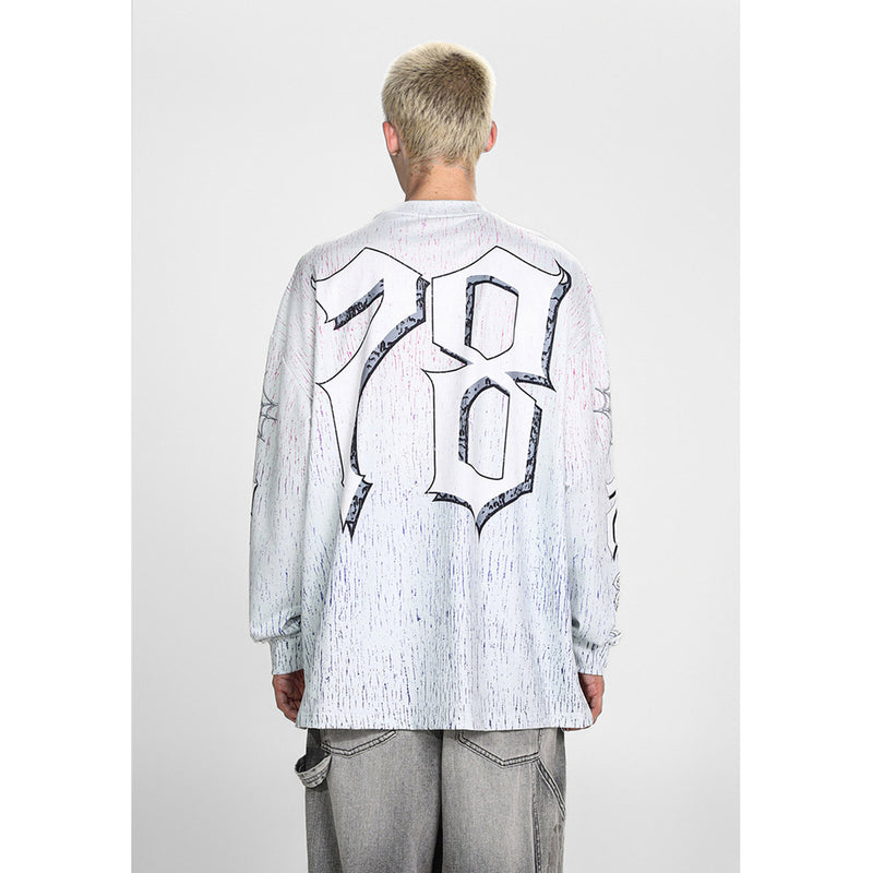 Men Long Sleeve Shirt Saint Michael Loose Long Sleeve Shirt