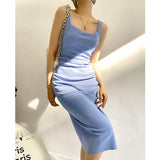 Women Dresses Dress Pleated Backless Sexy