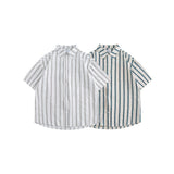 Unisex Shirt Cityboy Vintage Stripe Loose Thin