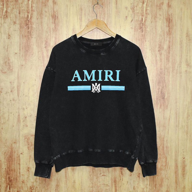 Amiri Distressed Sweatshirt Printed Trendy Pure Cotton