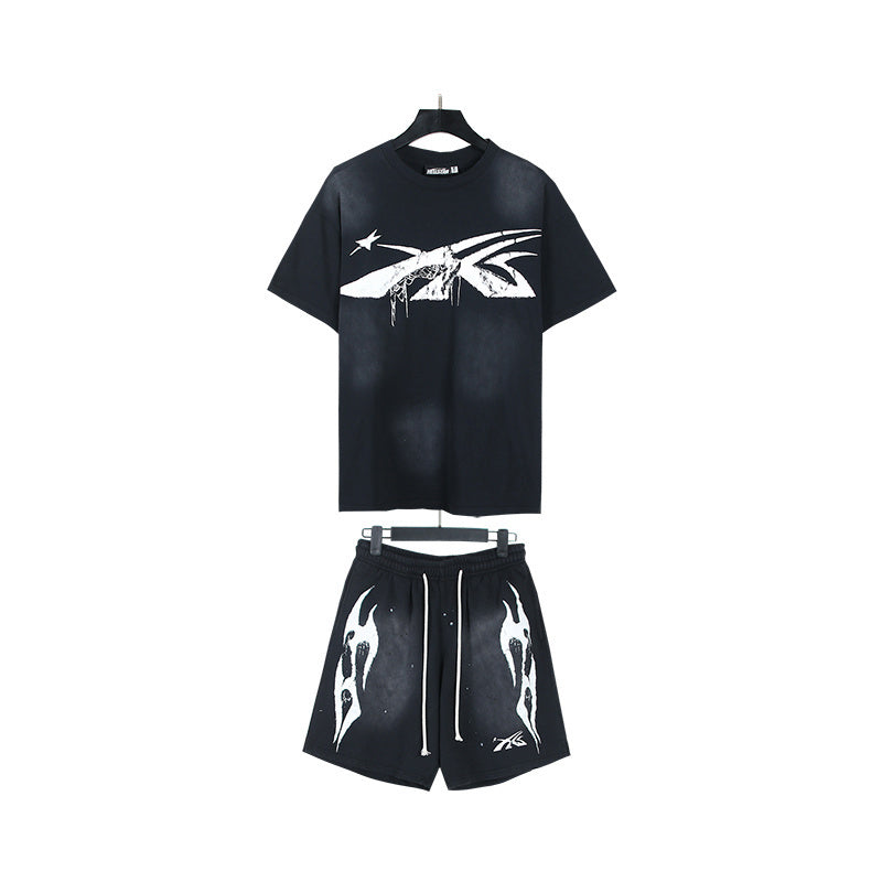 Hellstar T-Shirt And Shorts Two-Piece Set
