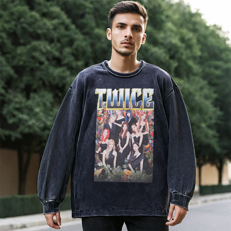 Mens Vintage Long Sleeve Shirt Retro Long Sleeve T-Shirt Men