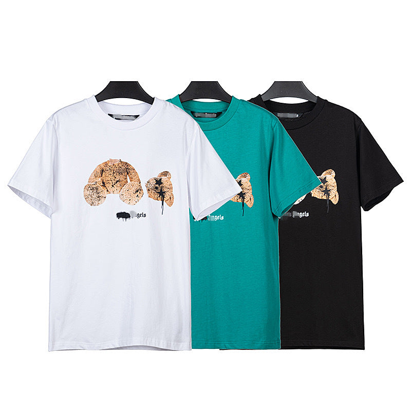 Palm Angels T Shirts Short Sleeve T-shirt Men and Women Loose Half Sleeve