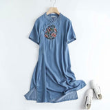 Women Dresses Summer Slimming Temperament Denim Dress