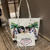 Chh Chrome Heart Leather Bag Embroidered Shoulder Bag Tote Bag