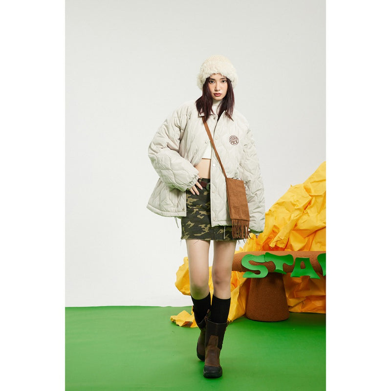 Unisex Coat Winter Couple Lightweight Cotton-Padded Jacket