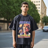 Mens Vintage T Shirt Vintage Washed Short Sleeve T-Shirt