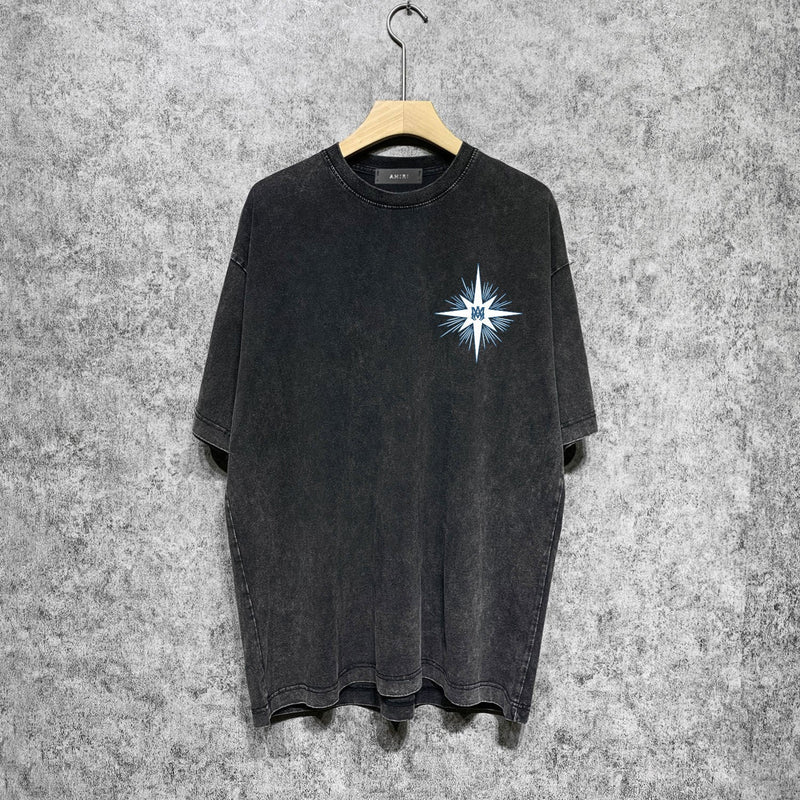 Amiri washed t-shirt star shield short sleeve