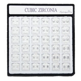 Earrings Colored Zircon Earrings (Set of 36)