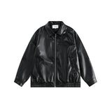 Unisex Pu Jacket PU Leather Jacket Loose