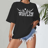 Cow Skull Shirts for Women Western Graphic T Shirts Oversize