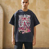 Mens Vintage T-Shirt Summer Men's T-Shirt Short Sleeve