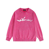 Amiri Distressed Sweatshirt Printed Trendy Pure Cotton