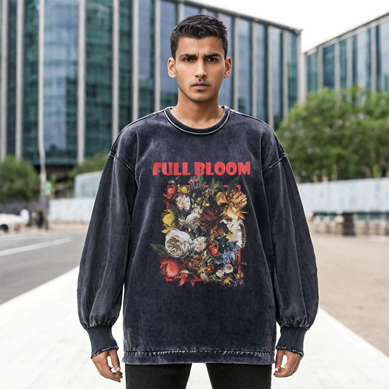 Mens Vintage Long Sleeve Shirt Long Sleeve T-Shirt Men's and Women's Crew Neck