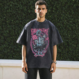 Mens Vintage T-Shirt Printed Short Sleeve T-Shirt