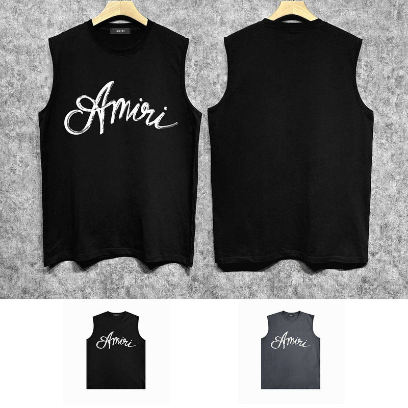 Amiri tank top with snake letter printing