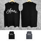 Amiri tank top with snake letter printing