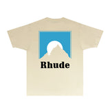 Rhude T Shirts Printed Trendy Pure Cotton