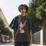 Mens Vintage T Shirt Short Sleeve T-Shirt Men's Loose