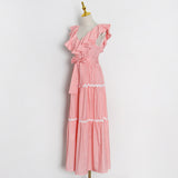 Bohemian Dress Plaid Temperament Long Dress