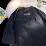 Men T Shirt Suede Loose Summer