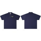 Gallery Dept T-Shirt Alphabet Slogan Lapel Short Sleeve Polo Shirt