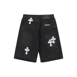 Chrome Heart Shorts Summer Denim Shorts