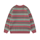 Women Sweater Striped Sweater Loose Couple