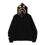 Bathing Ape Hoodie Splicing Camouflage Sweater Cardigan Hooded