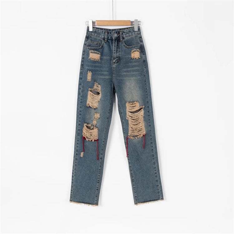 Women Jeans Loose Hole Hot Girls