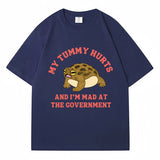 My Tummy Hurts and I'm Mad At The Government Frog Meme T-shi