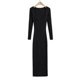 Women Dresses French Knitted Dress Sexy Temperament