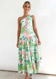 Women Dress plus Size Sloping Shoulder Dress