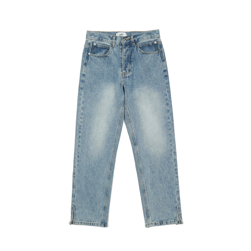 Men Jeans Old Irregular Loose Trendy
