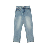 Men Jeans Old Irregular Loose Trendy