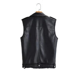Women Vest Leather Waistcoat Belt